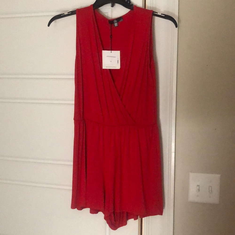 Missguided red romper